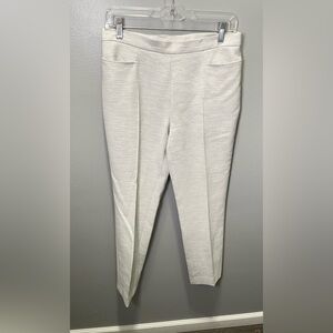 Akris Punto Women's Franca Techno Cotton Blend Light Gray Pants Size 6